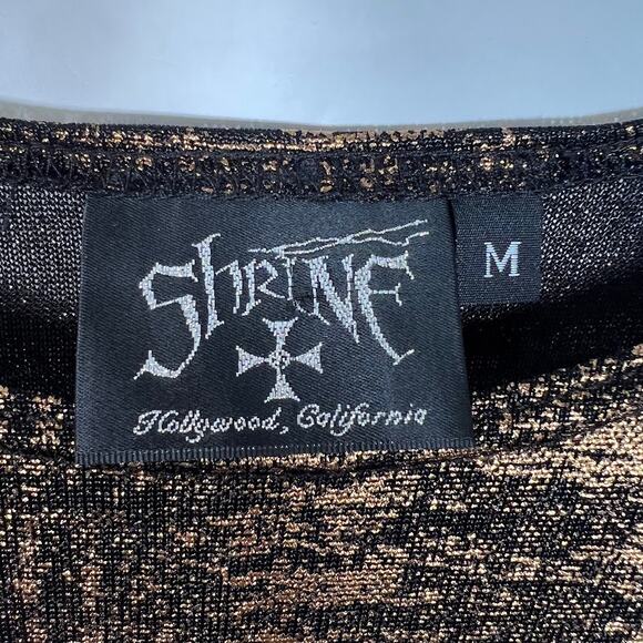 Chic Long Sleeve Black and Gold Blouse - Picture 4 of 5